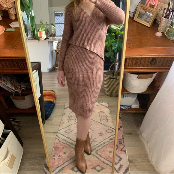 C/MEO Collective | Midi Long Sleeve Sweater Dress - Picture 2 of 12